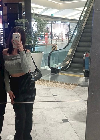 Gri Kadın Triko Uzun Kollu Bluz - Görsel 2