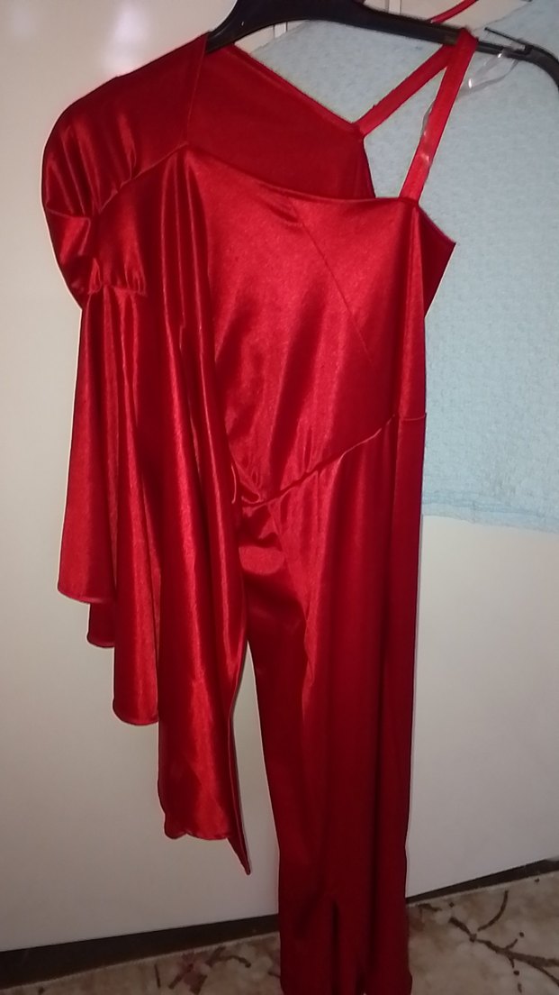 Parlak Kırmızı Uzun abiye elbise - Görsel 2