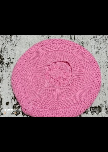 Bordo Örgü Kadın Bere - Görsel 3