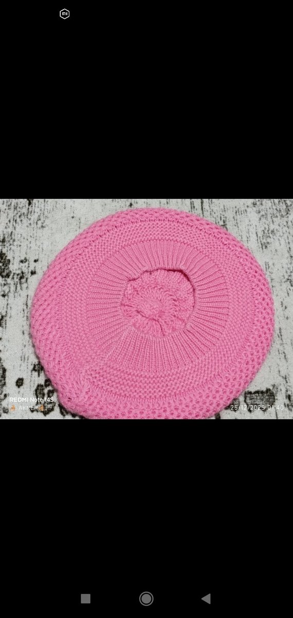 Bordo Örgü Kadın Bere - Görsel 3