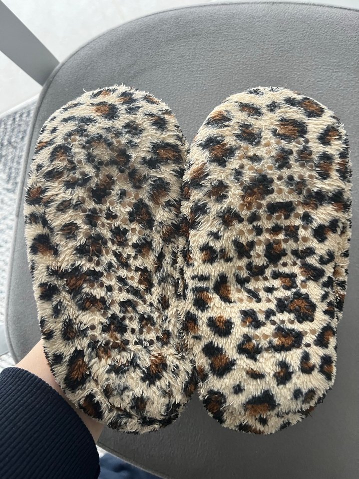 Kahverengi Leopar Desenli çocuk Terlik - Görsel 2