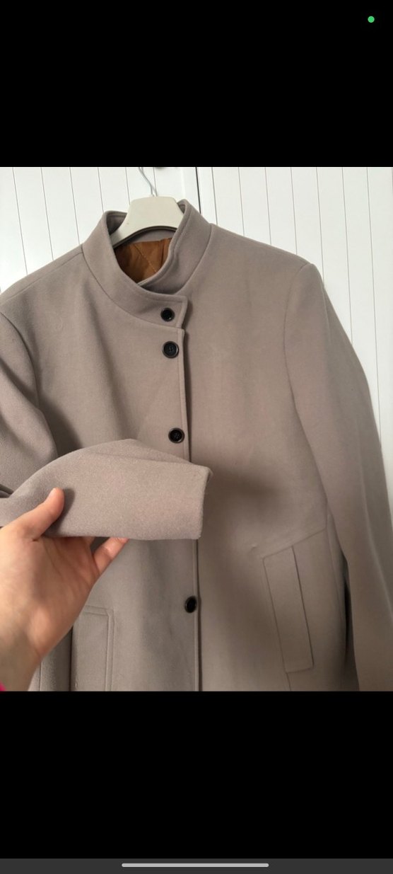 Düğmeli Bej erkek Kaban ML  BEDEN - Görsel 3