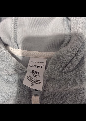 Gri Peluş Bebek Tulumu Kapüşonlu - Görsel 5