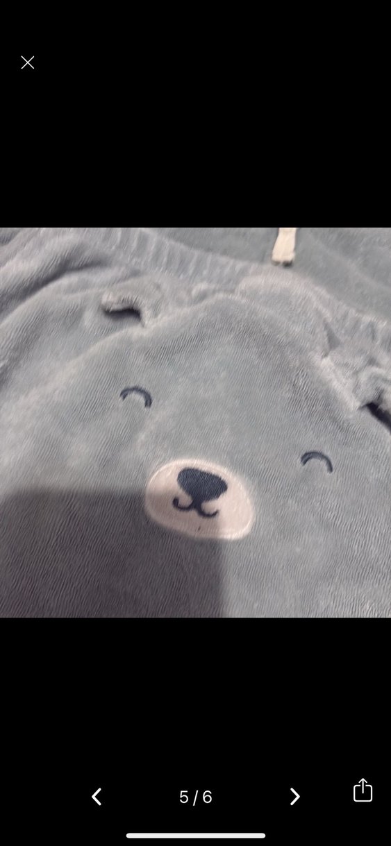 Gri Peluş Bebek Tulumu Kapüşonlu - Görsel 4