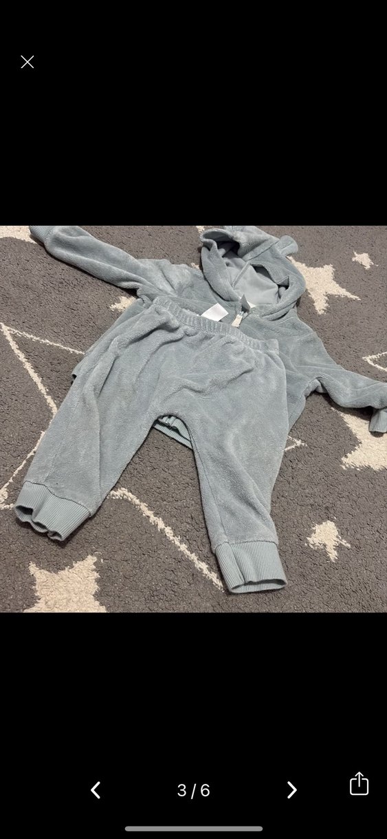 Gri Peluş Bebek Tulumu Kapüşonlu - Görsel 2