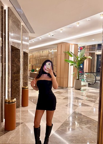 Siyah Straplez Mini Elbise - Görsel 2