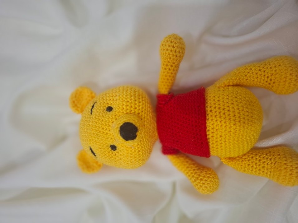 Renkli Örgü Ayıcık Peluş Oyuncak - Görsel 3