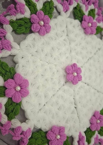 Pembe Çiçekli inci detaylı lif modeli - Görsel 3