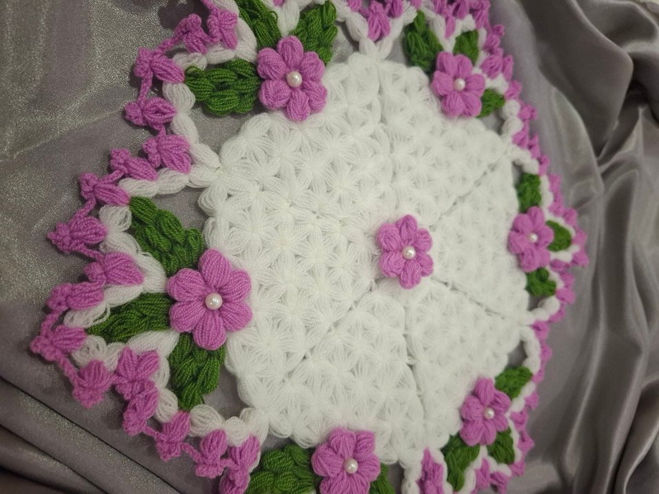 Pembe Çiçekli inci detaylı lif modeli - Görsel 3