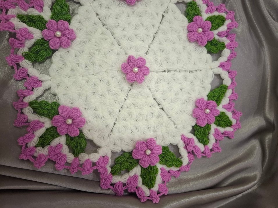 Pembe Çiçekli inci detaylı lif modeli - Görsel 2