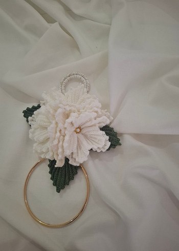 Beyaz Çiçekli kapı süsü modeli.. - Görsel 2