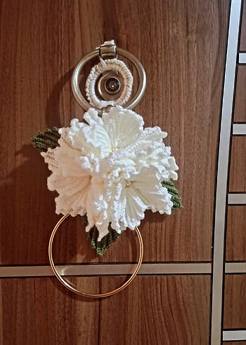 Beyaz Çiçekli kapı süsü modeli.. - Görsel 7