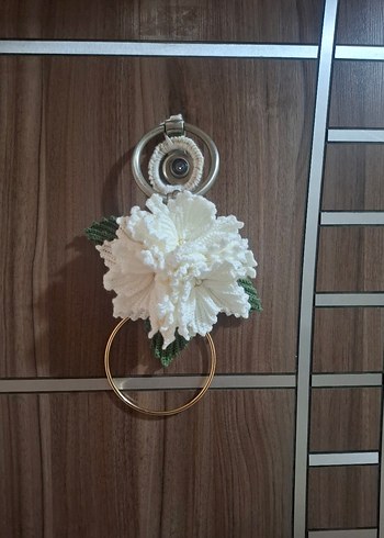 Beyaz Çiçekli kapı süsü modeli.. - Görsel 6