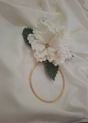 Beyaz Çiçekli kapı süsü modeli.. - Görsel 3