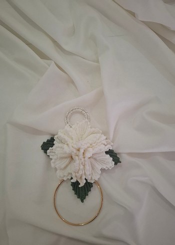 Beyaz Çiçekli kapı süsü modeli.. - Görsel 5