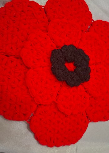 El Örgüsü Kırmızı Çiçek Motifli lif modeli - Görsel 2