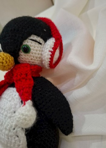 Renkli Örgü Penguen Peluş Oyuncak - Görsel 5