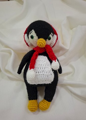 Renkli Örgü Penguen Peluş Oyuncak - Görsel 7