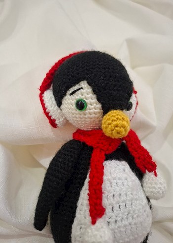 Renkli Örgü Penguen Peluş Oyuncak - Görsel 6