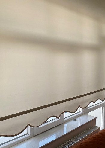 Bej Modern Klasik Düz Stor Perde - Görsel 3