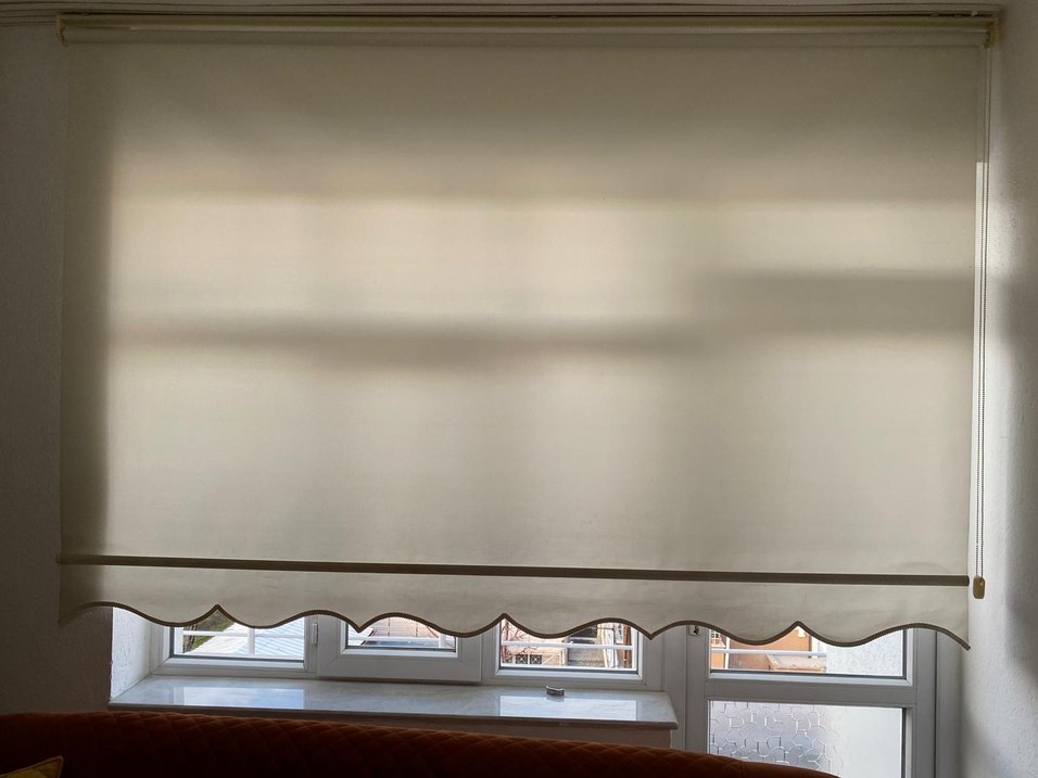 Bej Modern Klasik Düz Stor Perde - Görsel 2