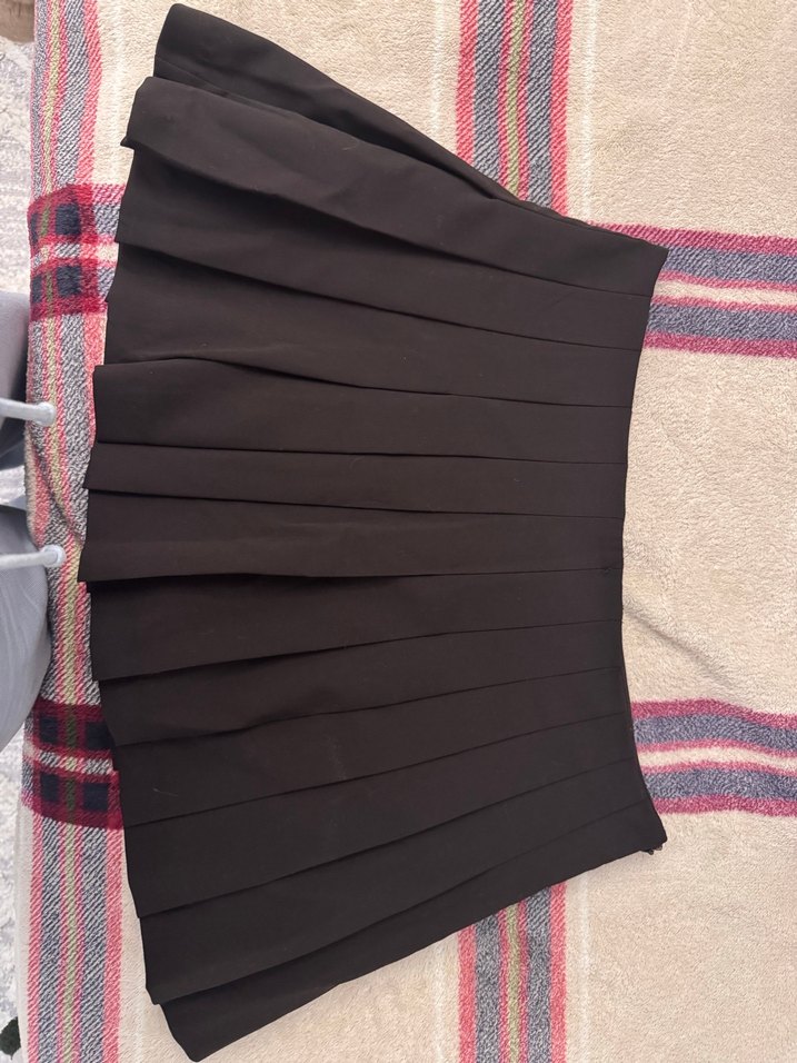 Pilili mini şort etek-Zara - Görsel 3