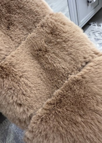 Bej peluş suni kürk-pierre cardin - Görsel 5