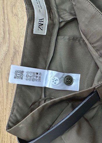 Zara.haki havuç pantolon etiketi üzerinde - Görsel 4