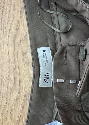 Zara.haki havuç pantolon etiketi üzerinde - Görsel 6