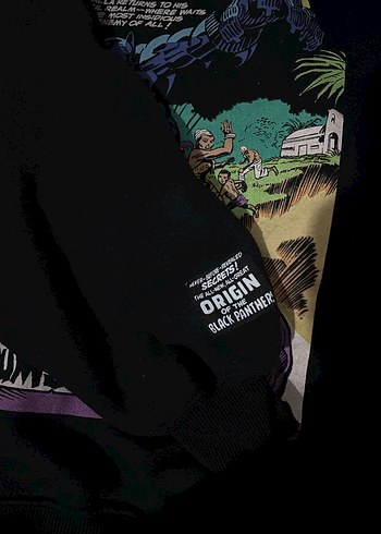 Zara Sweatshirt Black Panther Çizgi Romanı Baskılı - Görsel 2