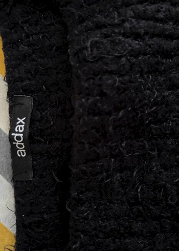 Addax Siyah Kadın Örgü Yün Kazak - Görsel 3