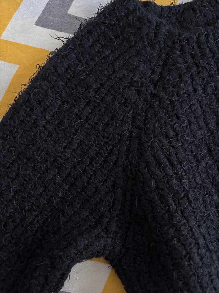 Addax Siyah Kadın Örgü Yün Kazak - Görsel 5