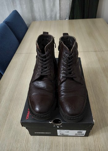 Kahverengi Deri Biker Botlar - Görsel 3