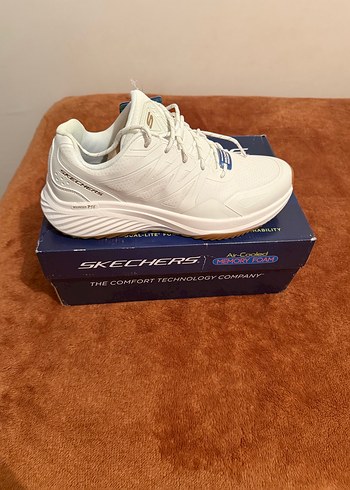 Beyaz Erkek Spor Ayakkabı Velcro Detaylı - Görsel 2