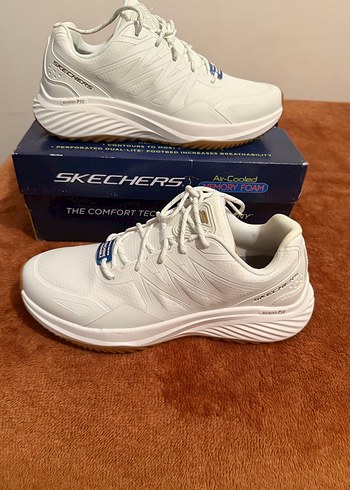 Beyaz Erkek Spor Ayakkabı Velcro Detaylı - Görsel 7