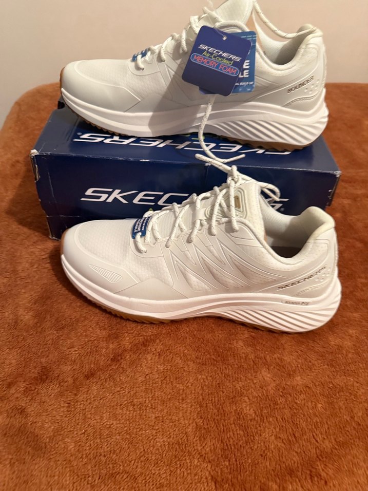 Beyaz Erkek Spor Ayakkabı Velcro Detaylı - Görsel 5