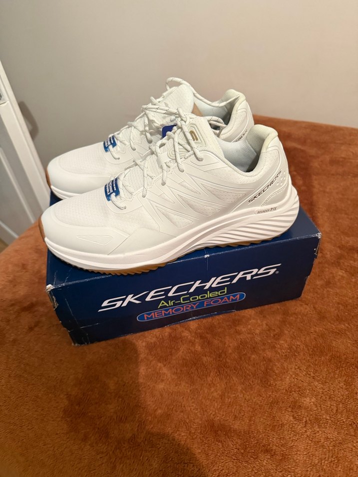 Beyaz Erkek Spor Ayakkabı Velcro Detaylı - Görsel 3