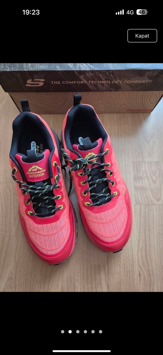 Skechers Outdoor Kırmızı Renkli Bağcıklı Erkek Spor Ayakkabı - Görsel 4