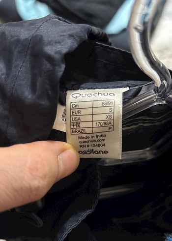 Decathlon Erkek Lacivert Fermuarlı Yağmurluk - Görsel 5