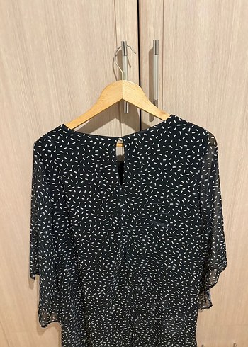 Mini Siyah Desenli  elbıse - Görsel 2