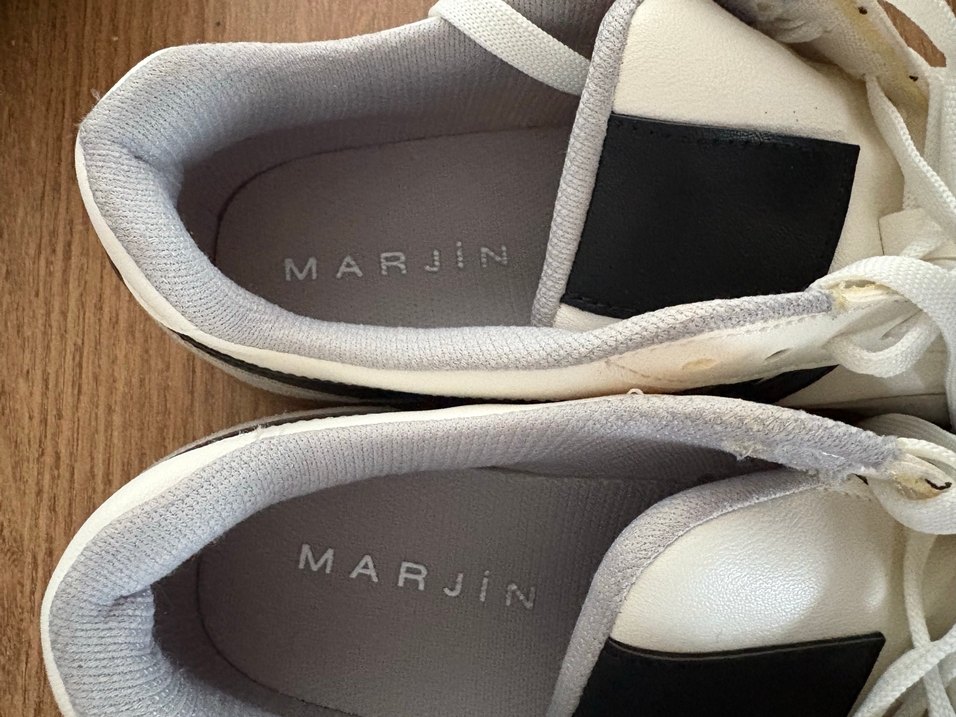 Siyah Detaylı Beyaz Kadın Sneakers - Görsel 2