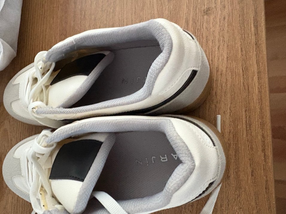 Siyah Detaylı Beyaz Kadın Sneakers - Görsel 3