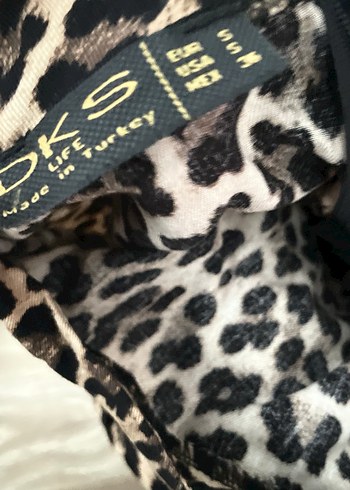 Leopar Desenli kadın mini şortlu elbise - Görsel 6