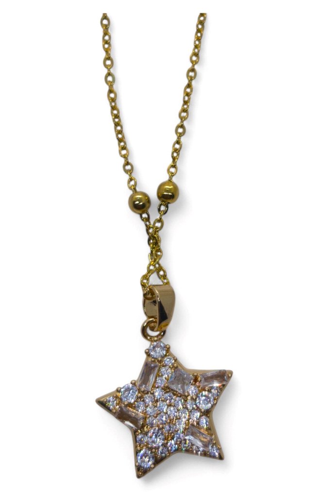 Mini Altın Yıldız Detaylı Kolye - Görsel 2