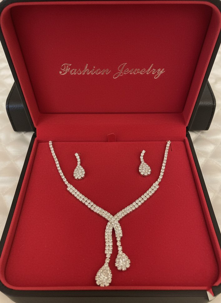 Zirkon taşlı Işıltılı Kadın Takı Seti - Görsel 2