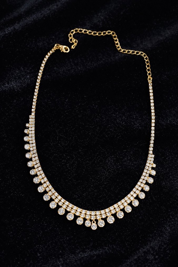 Altın Renkli Parlak Etnik Takı Seti - Görsel 3