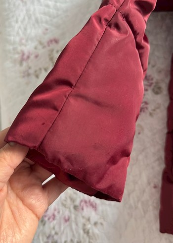 Us.polo Erkek çocuk Bordo Kapüşonlu Kışlık Mont - Görsel 4