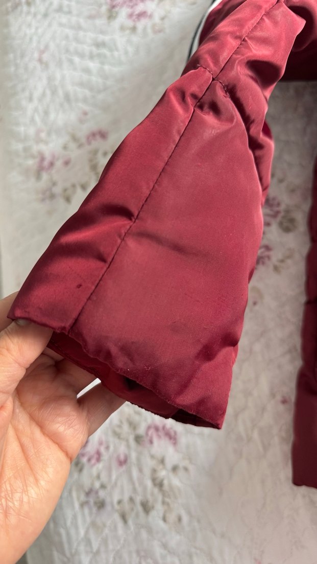 Us.polo Erkek çocuk Bordo Kapüşonlu Kışlık Mont - Görsel 4