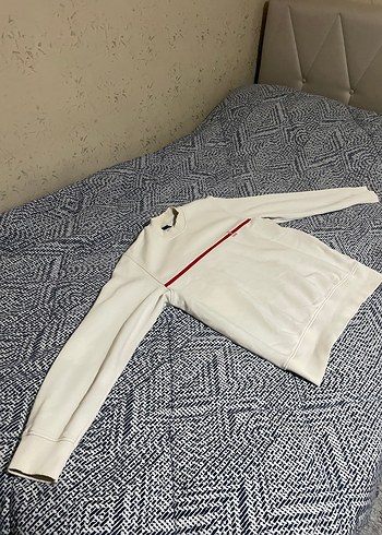 Beyaz Erkek Uzun Kollu Sweatshirt - Görsel 4