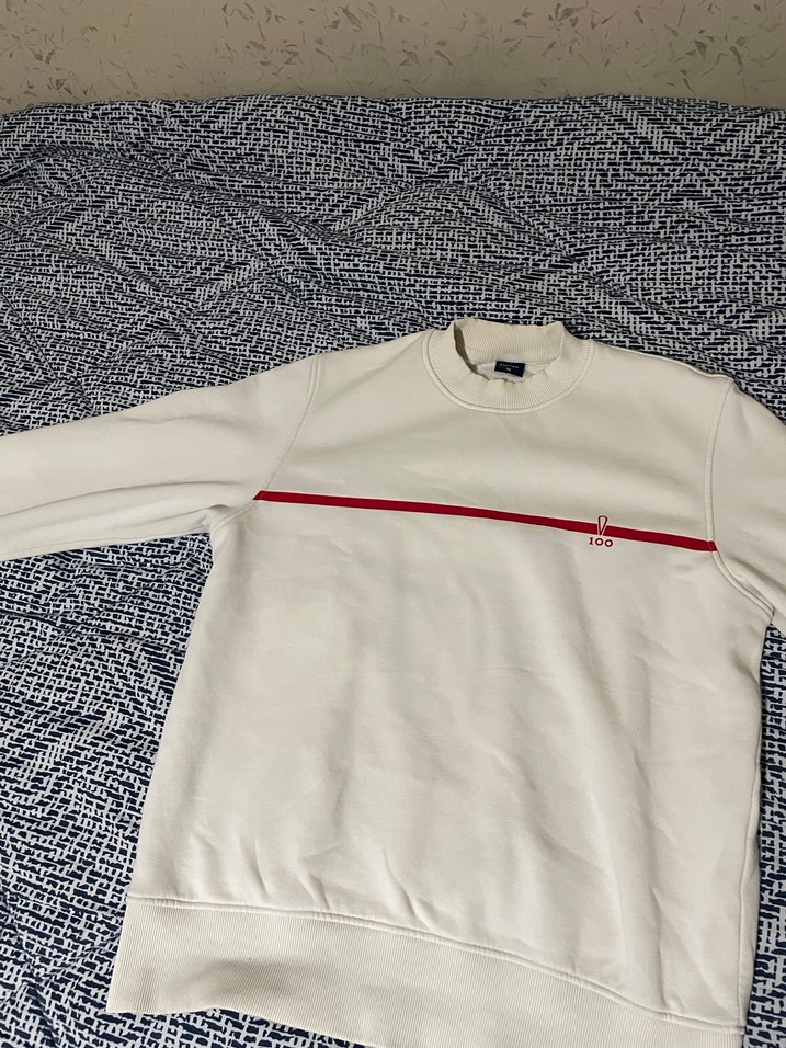 Beyaz Erkek Uzun Kollu Sweatshirt - Görsel 2